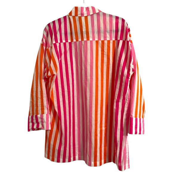 BEACH RIOT Women's Alexa Striped Button Down Top Swim Cover Up S/M - Picture 3 of 12